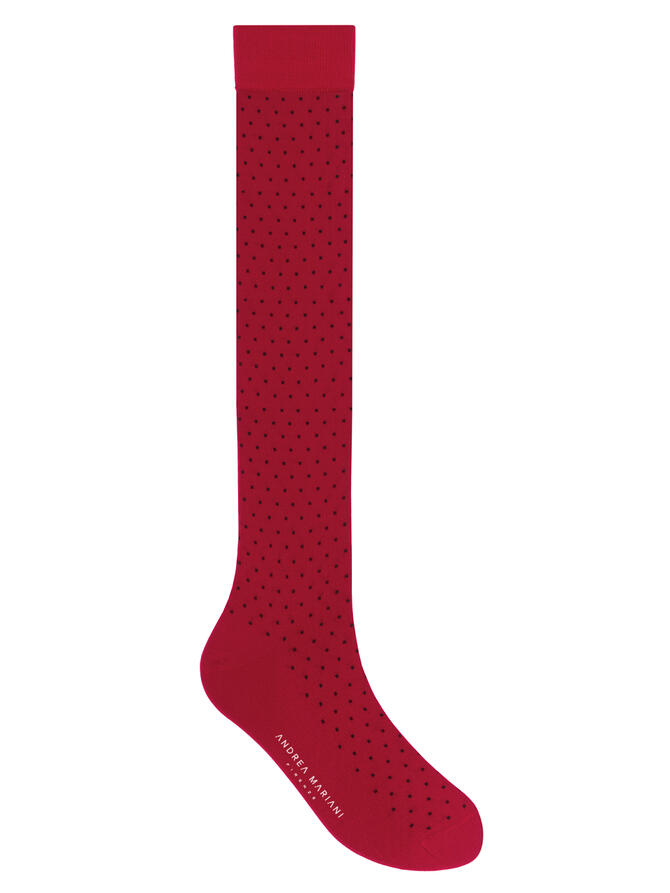 CALZINI LUNGHI MINI POIS SMALL DOT ROSSO | Acquista Online Andrea Mariani Firenze