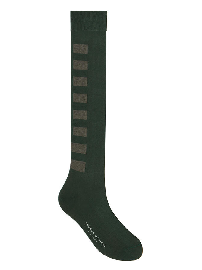 CALZINO LUNGO FANTASIA ASTRATTA KIMONO VERDE & VERDE MILITARE | Acquista Online Andrea Mariani Firenze